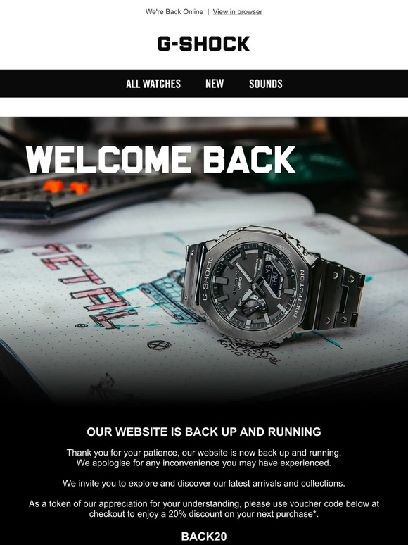 g shock UK Email Newsletters Shop Sales Discounts and Coupon Codes