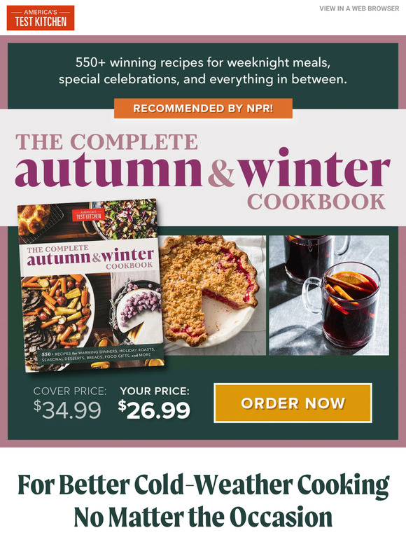 America's Test Kitchen Pumpkin Streusel Bars, DoubleCrusted Chicken