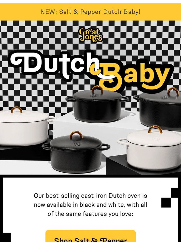 Great Jones Cast Iron Skillet and Small Dutch Oven Product Launch