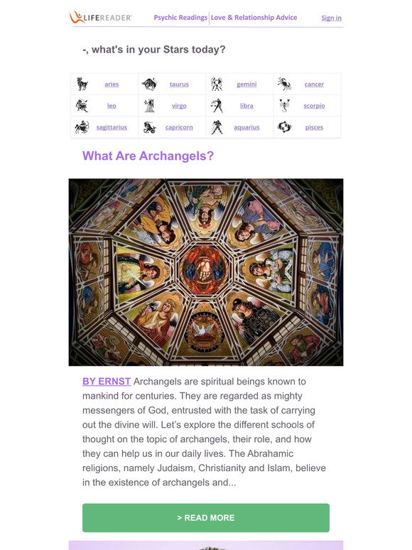 Lifereader what are archangels milled