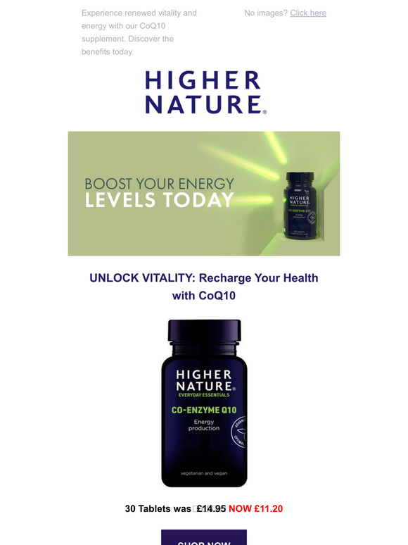 highernature Boost Your Energy Naturally with Our CoQ10 Supplement Milled