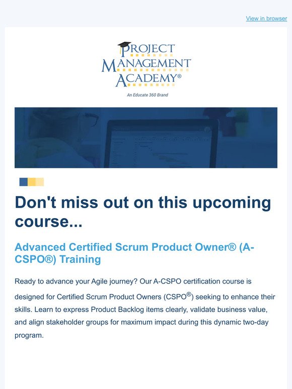 Boost Your Scrum Mastery with A-CSPO Training!