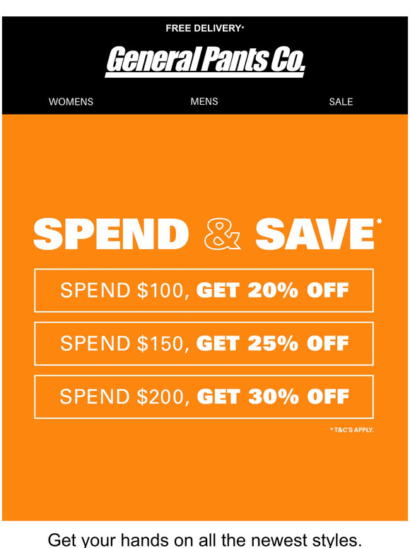 General Pants Co. 🔥SPEND & SAVE* STARTS NOW🔥 Milled