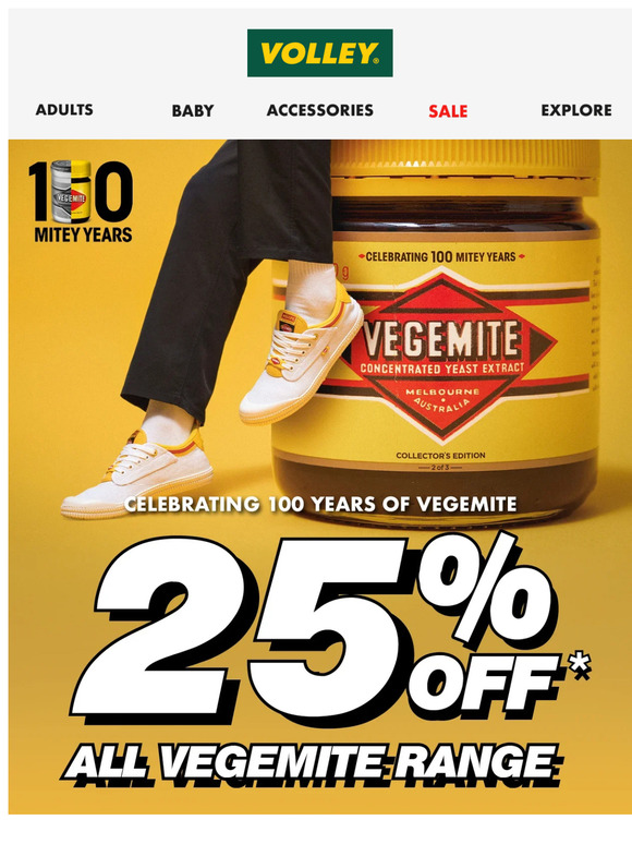🎉 Get 25% Off! Celebrating VEGEMITE's 100th Bday