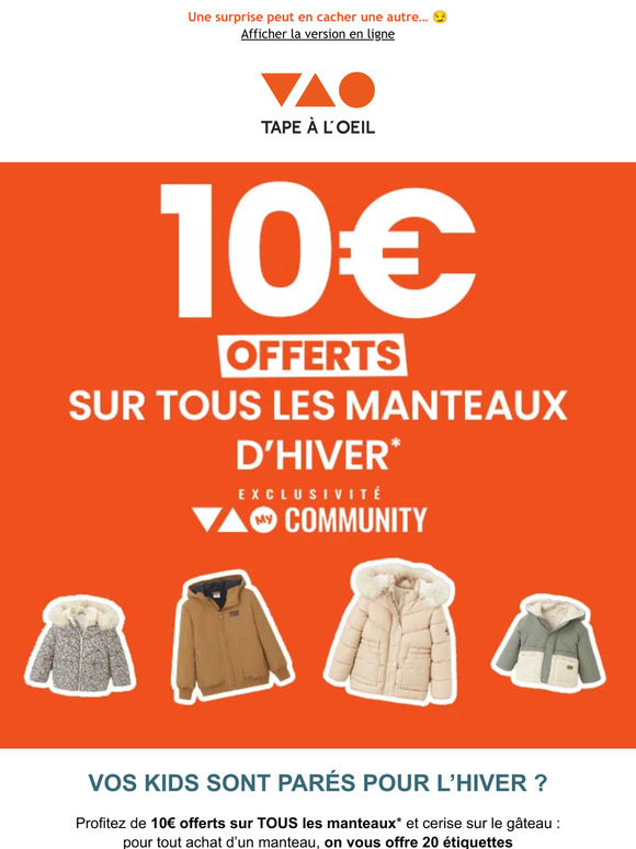 -10€ sur TOUS les manteaux d'hiver 🧊