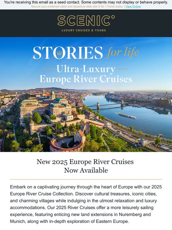 Scenic Luxury Cruises & Tours Seed New 2025 Europe River Cruises