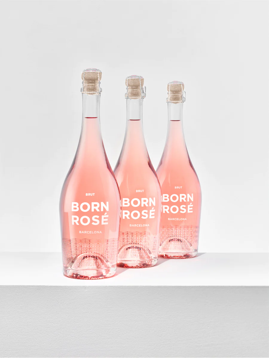 Image of 3 bottles of BORN ROSÉ BRUT Organic
