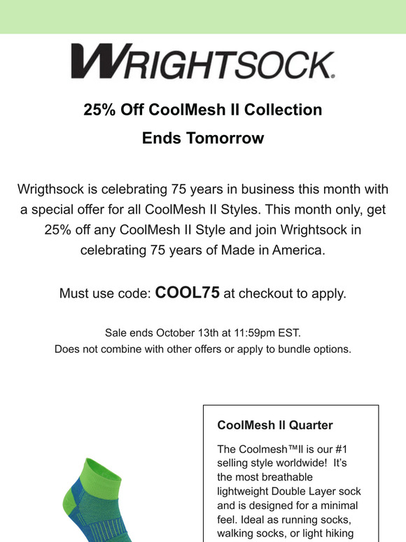 Last Chance at 25% off CoolMesh II