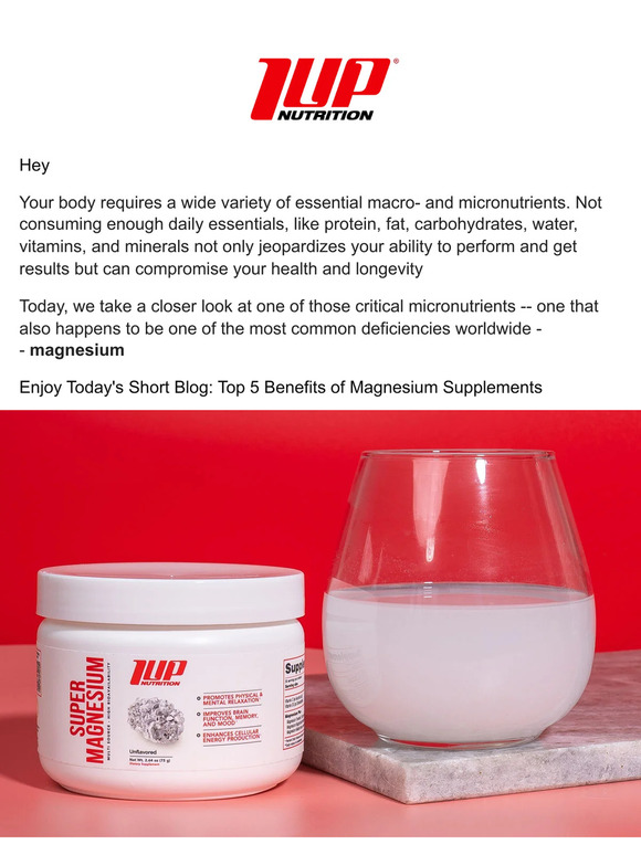 1 UP Nutrition Top 5 Benefits of Magnesium Supplements Milled