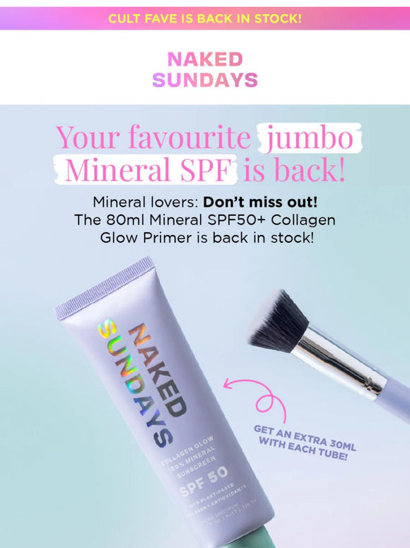 NAKED SUNDAYS JUMBO Mineral Selling FAST Milled