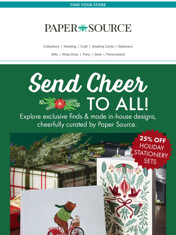 Paper Source Greet the Holidays With Festive Stationery! 🎄 Milled