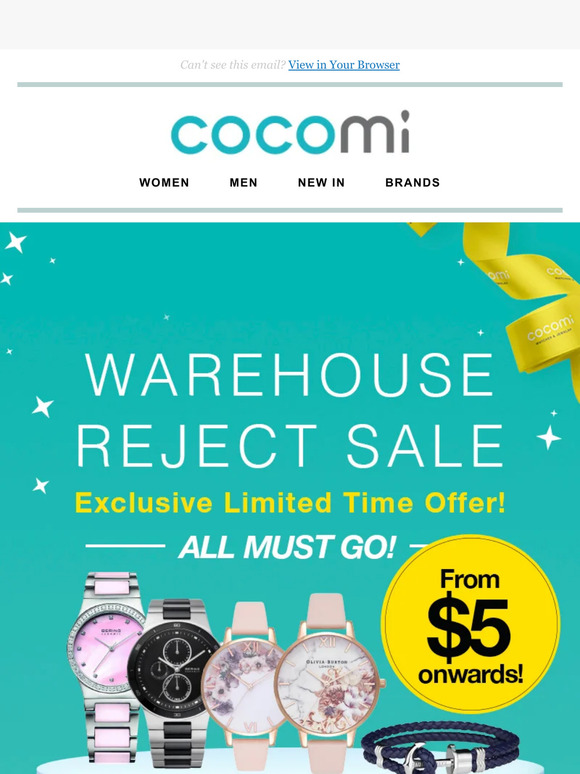 From $5 Onwards! Olivia Burton, BERING & Paul Hewitt Warehouse Reject Sale 😍