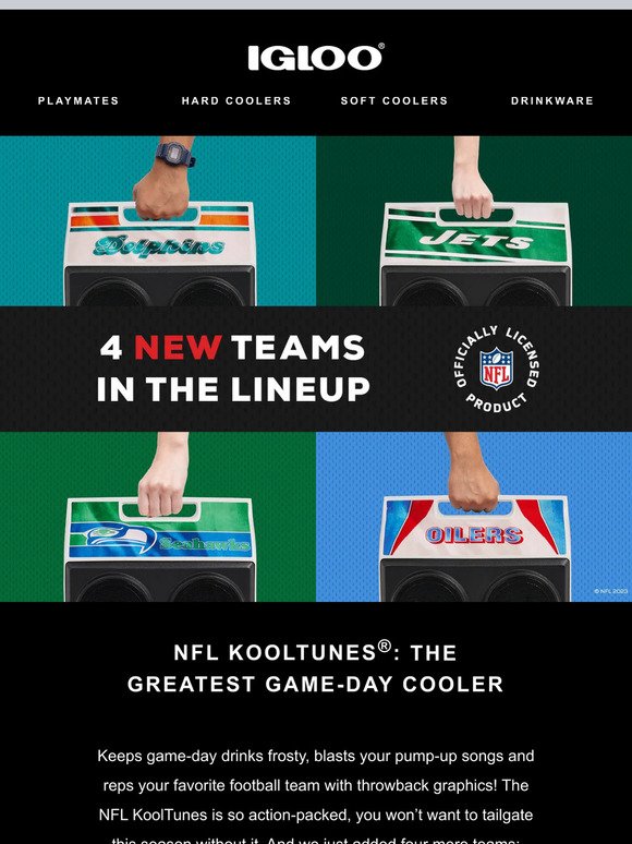 🏈 More NFL KoolTunes: The greatest game-day cooler. 🏈