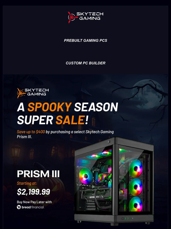 Skytech Gaming Spooktacular offers available now for our highend