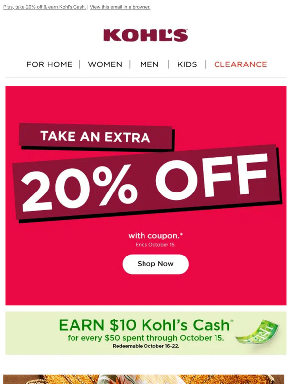 Kohl's Coupon Codes December 2023