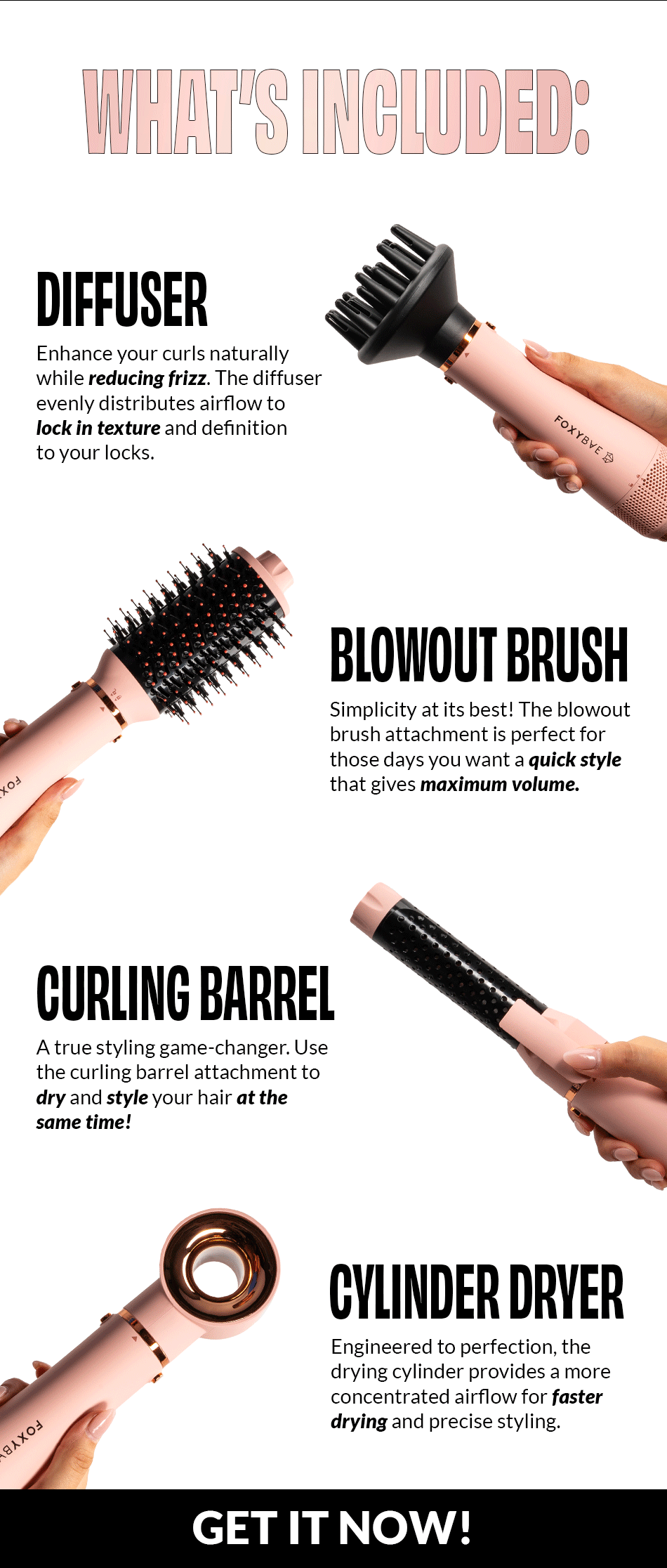 FoxyBae NEW! The Iconic Super Styler Now Comes in Blush Pink! 🎀 Milled