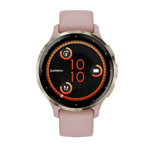 Garmin Venu 3S Ladies' Dust Rose And Soft Gold Silicone Strap Smart Watch