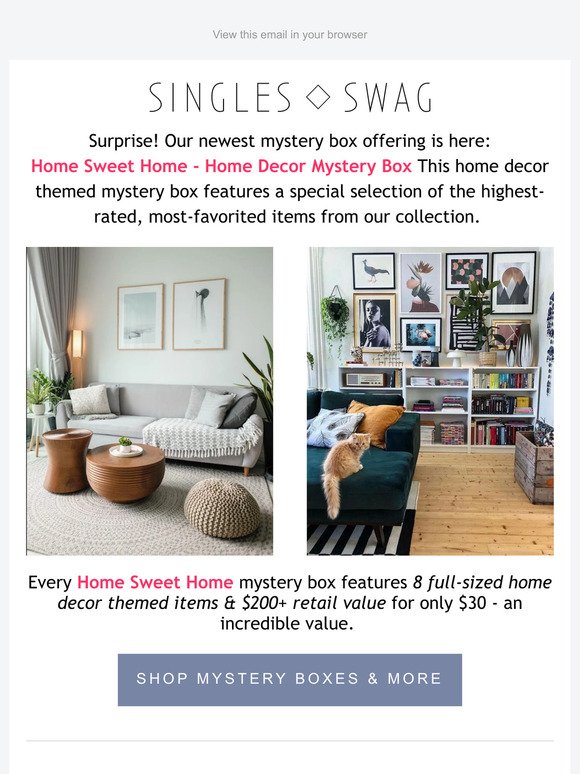 Home Sweet Home - NEW Home Decor Mystery Box
