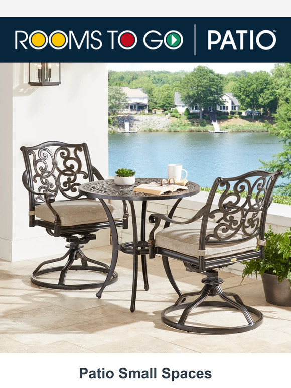 Rooms To Go Patio sets perfect for small spaces! Milled