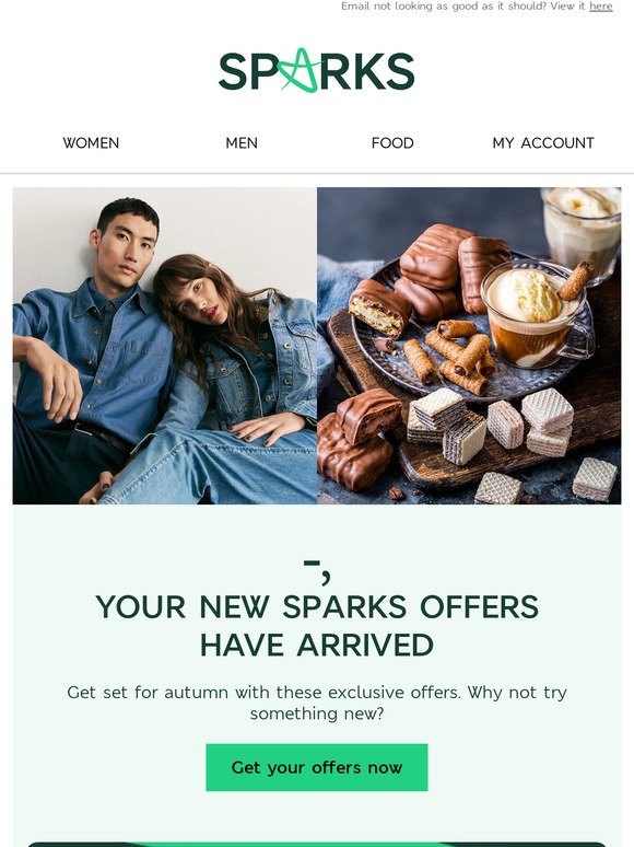 —, your exclusive Sparks offers have arrived