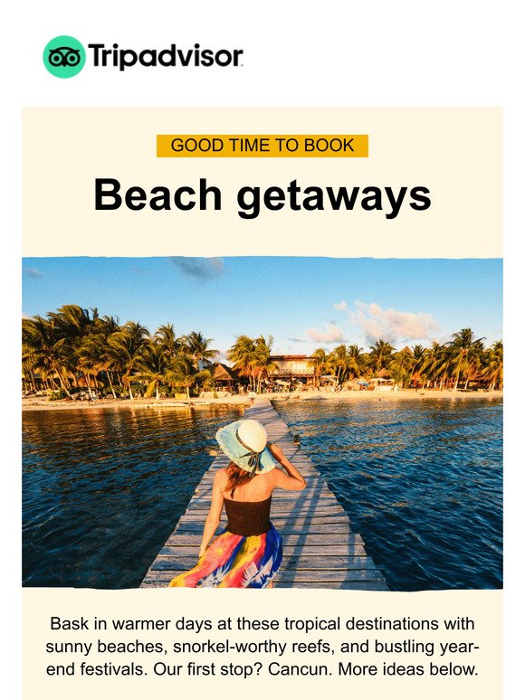 3 beach getaways to book now for Nov–Feb