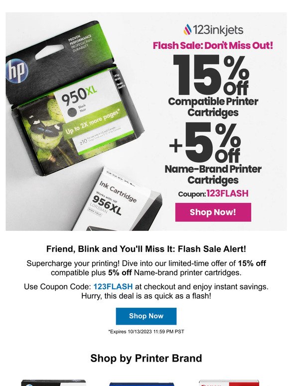Flash Sale Countdown: Printer Ink & Toner Deals End Tonight!