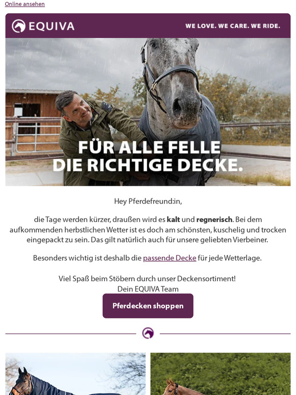 Für alle Felle die richtige Decke 🐴