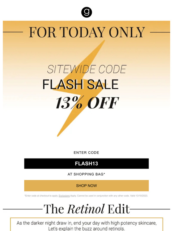 Gorgeous Shop: Your Luck’s About To Change: FLASH CODE Now On ⚡ | Milled