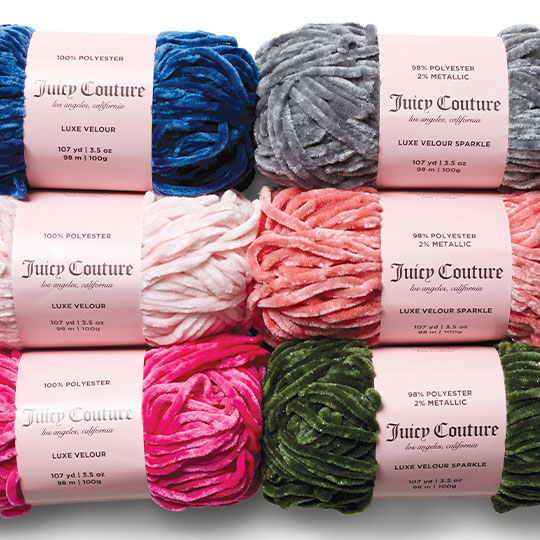 Juicy Couture 3.5oz Bulky Polyester Juicy Luxe Velour Yarn by Juicy Couture