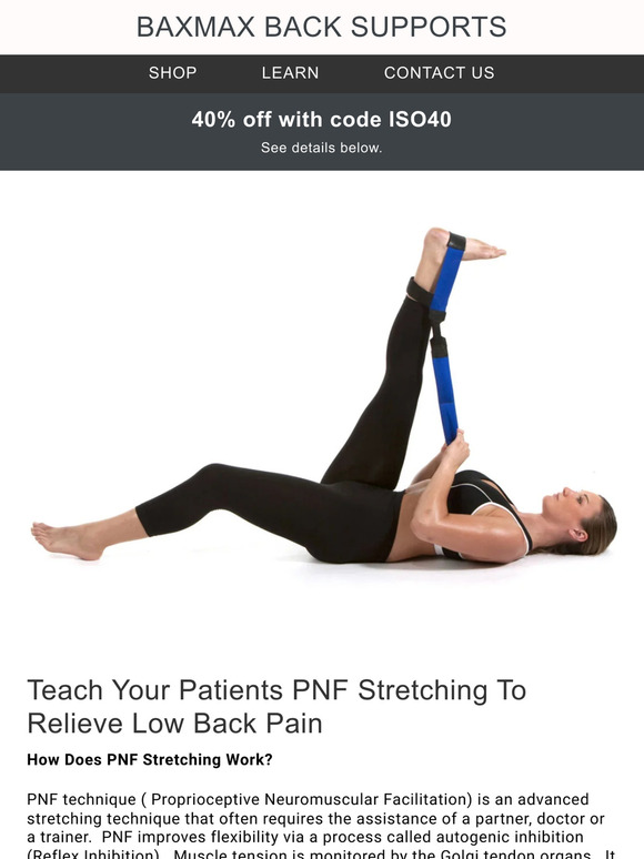 Teach Your Patients PNF Stretching To Relieve Low Back Pain