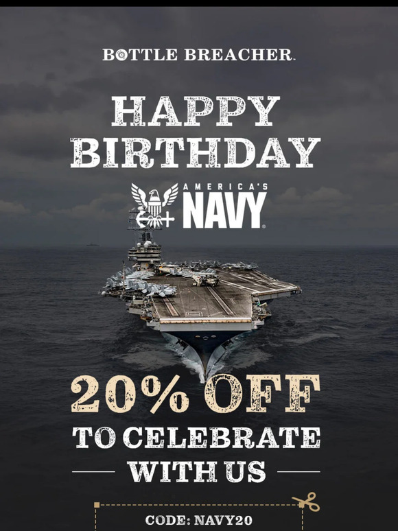 Honor the Navy Birthday: 20% off!
