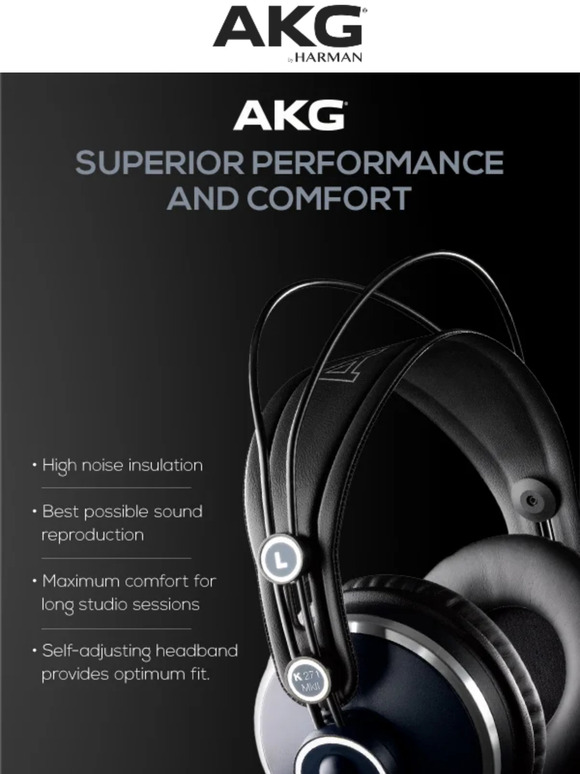 Finest Studio Headphones - AKG K271 MKII at $80 off