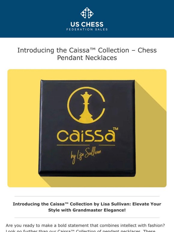 Introducing the Caissa™ Collection – Chess Pendant Necklaces