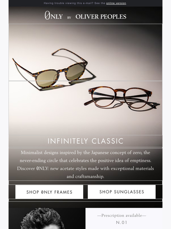 Oliver Peoples Eyewear Introducing 0NLY A New, Made in Japan
