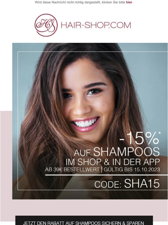 15% auf Shampoos 🤩 Nur bis Sonntag!