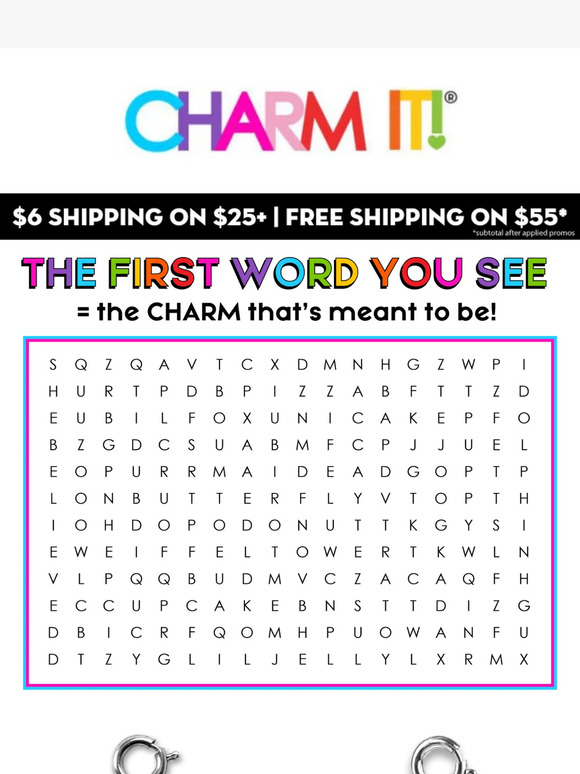 Friday Fun!  Which charm do you see?  👀