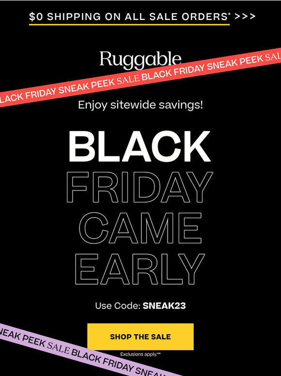 Starting NOW: Black Friday Sneak Peek