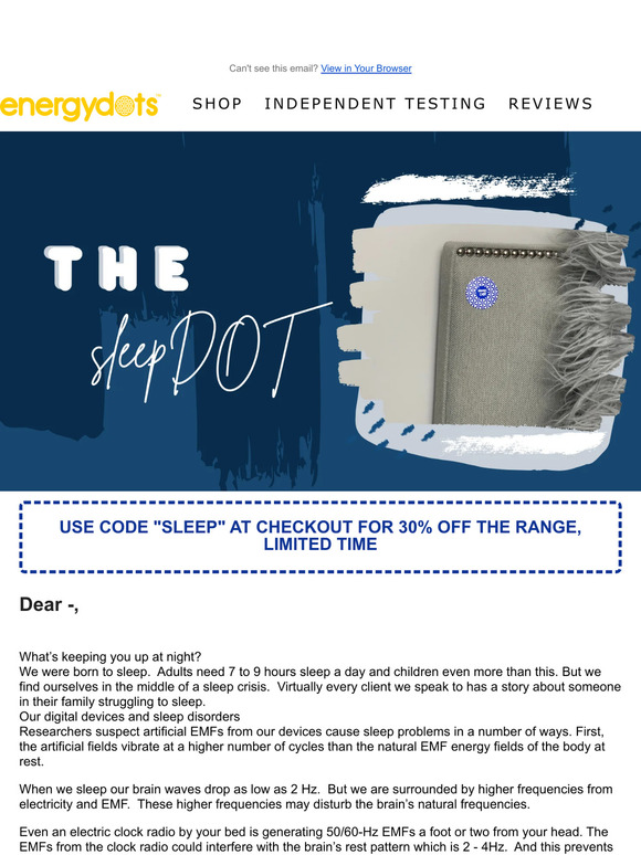 STRUGGLE WITH SLEEP?  ✨ Our sleepDOT could be the answer