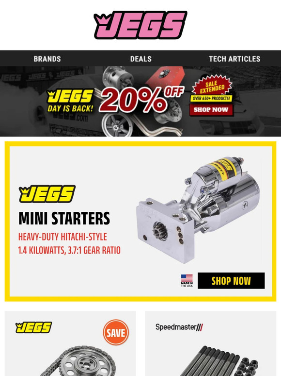 JEGS High Performance 🏷JEGS Day Performance Upgrades Over 650+ Items