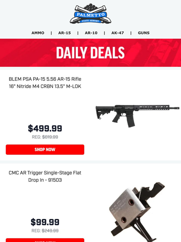Palmetto State Armory Grab These CMC Trigger Deals Now Through The