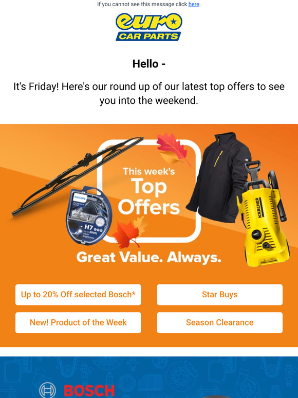 Hey — Up To 20% Off Bosch Ends Today! | Top Offers Inside..
