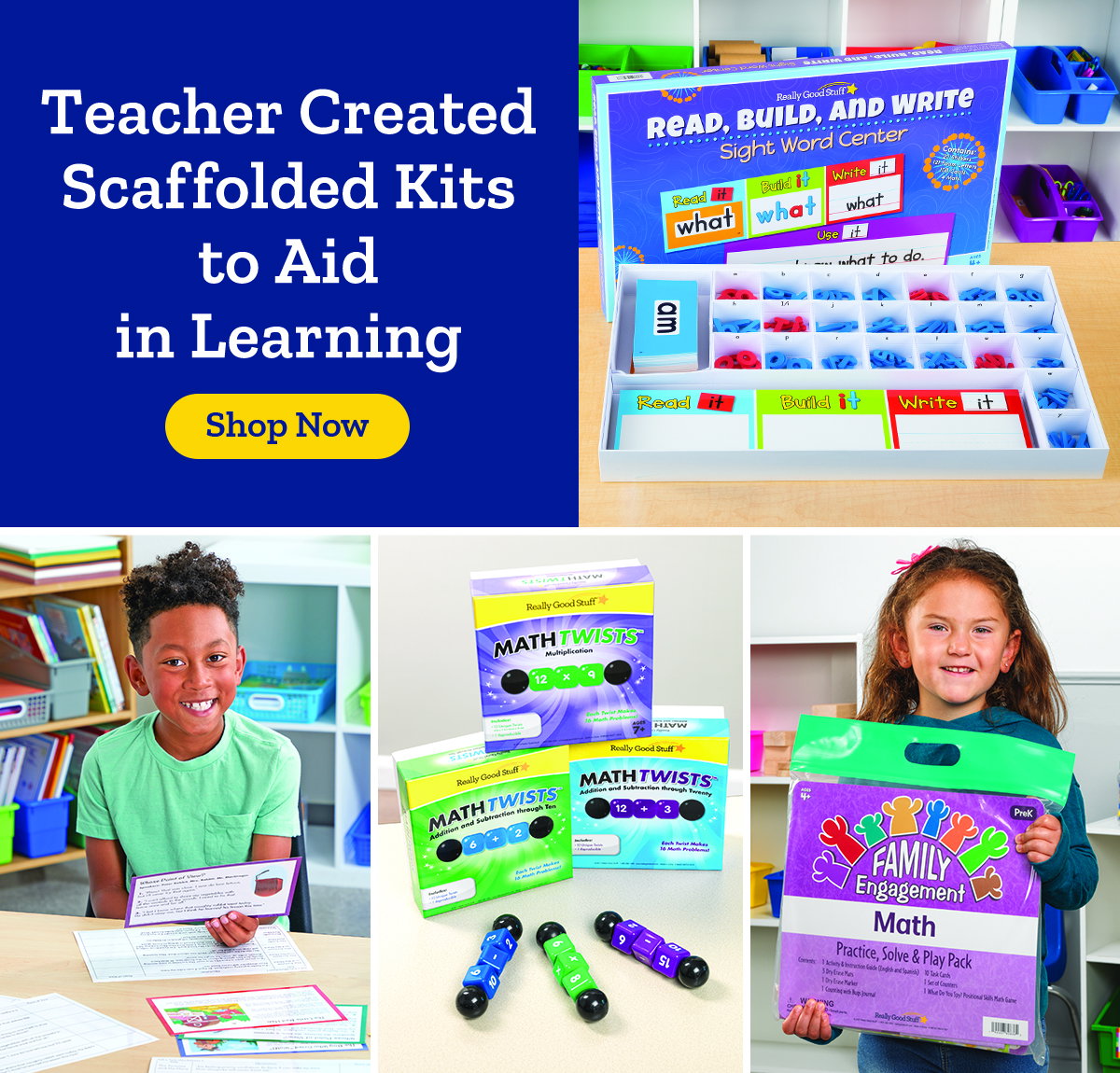 Teacher created scaffolded kits to aid in learning