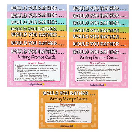 Really Good Stuff® Would You Rather Prompt Cards