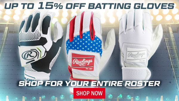 Get Up to 15% off Rawlings Batting Gloves