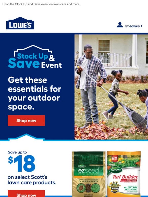 Prep your lawn for fall with up to 20% OFF