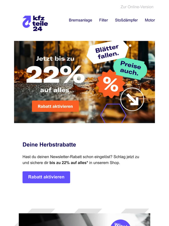 Sichere dir deinen exklusiven Herbstrabatt