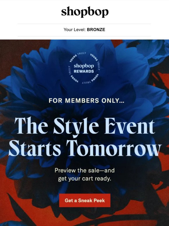 Tomorrow: Tgvtvnhjiur, get early access to The Style Event