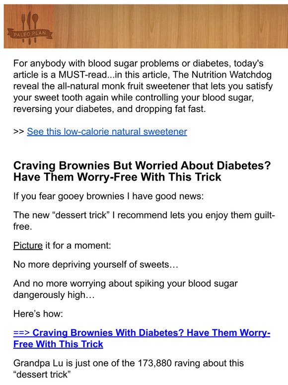 Reverse Diabetes with Desserts?
