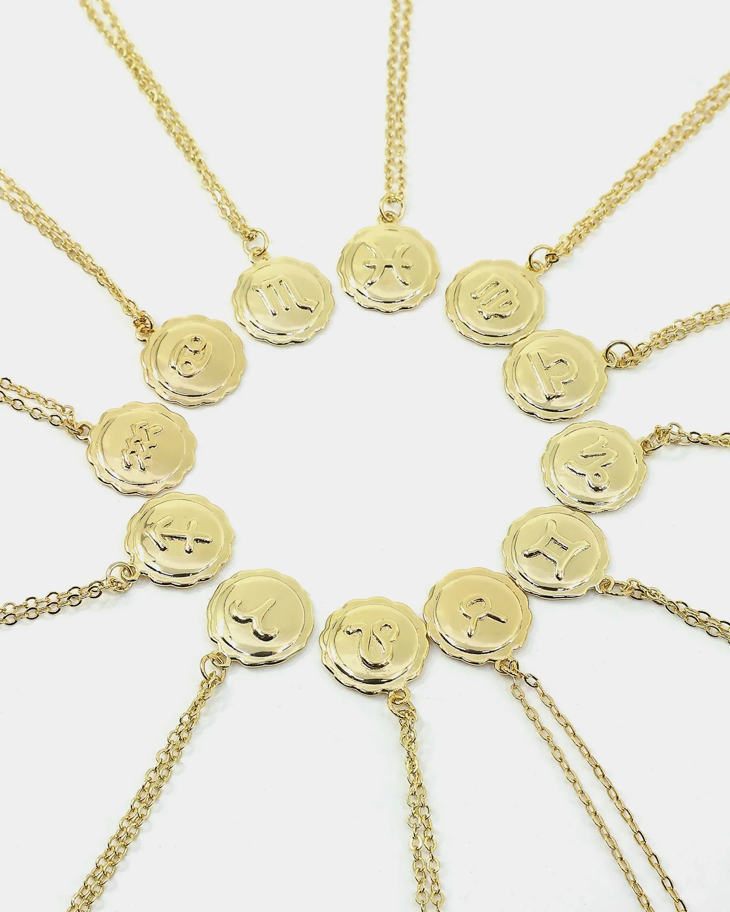 Image of Raising Hell Women's Petit Zodiac Necklace Gold