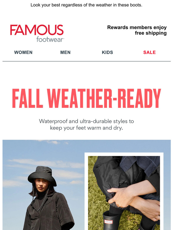 Weather-ready styles at Famous☔